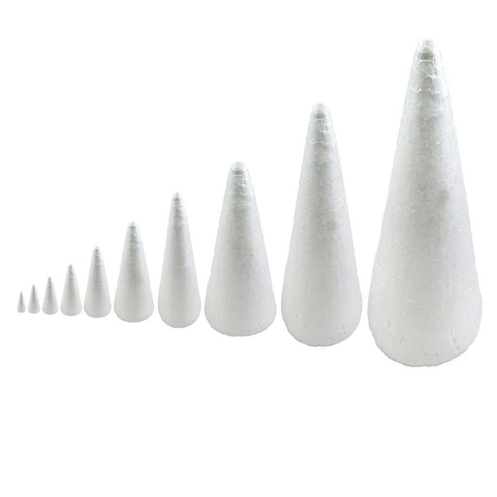 190mm Polystyrene Cone to Decorate Styrofoam Shapes for Crafts 