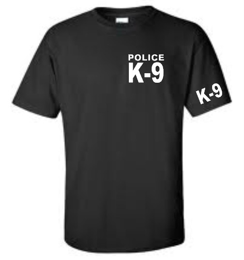 K9 Unit Police T Shirt Black Double Sided Mens Tee | eBay