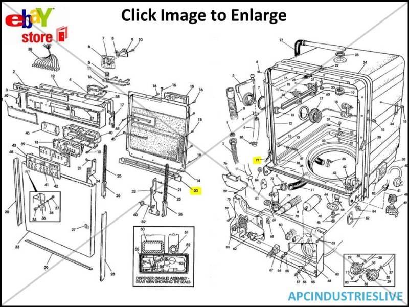 GENUINE SIMPSON DISHWASHER SEAL KIT PART 0188400012 & PART
