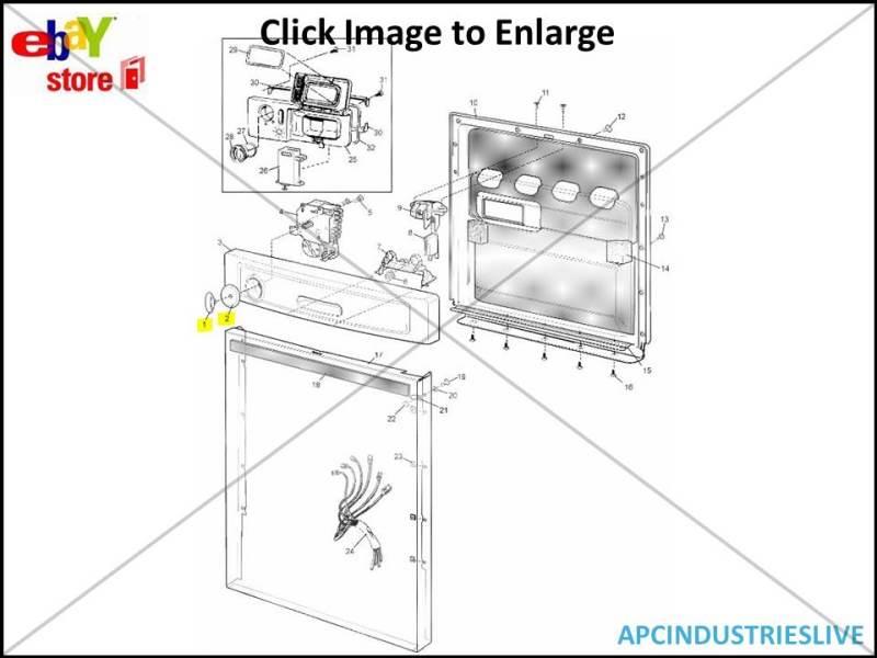 GENUINE SIMPSON DISHWASHER KIT KNOB AND SKIRT CONTROL (GREY) PART