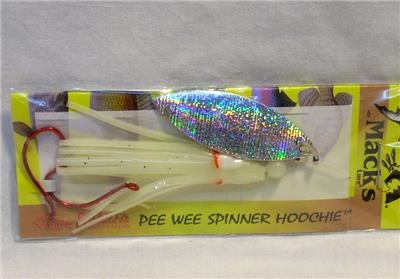 Shasta//Macks 2/" Pee Wee Spinner Pre Rigged Hoochie Tequila Sunrise Fishing Lure