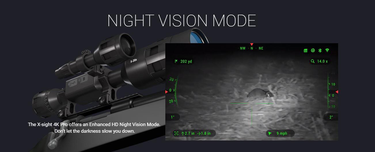 ATN 4K PRO XSight 520x Ultra Digital Night Vision Day Scope DGWSXS5204KP