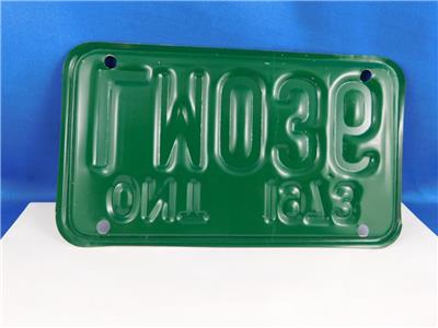 ONTARIO SNOWMOBILE LICENSE PLATE 1973 LM036 MOTORCYCLE ...