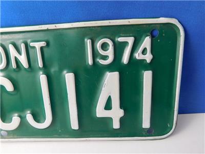 ONTARIO LICENSE PLATE SNOWMOBILE 1974 CJ141 VINTAGE ...