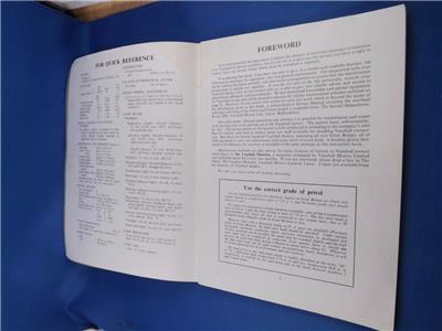 Owners Handbook Vauxhall Velox Cresta Car Manual 1959 Wiring