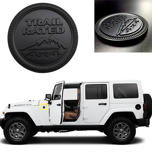 Pair Alloy Black Trail Rated 4x4 Badge Emblem fit Jeep Wrangler Grand Cherokee eBay