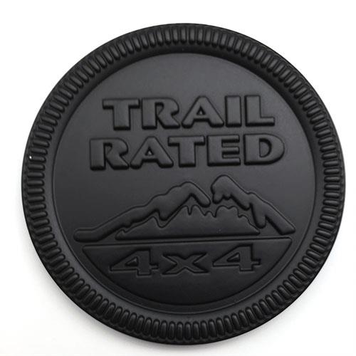 Pair Alloy Black Trail Rated 4x4 Badge Emblem fit Jeep Wrangler Grand ...