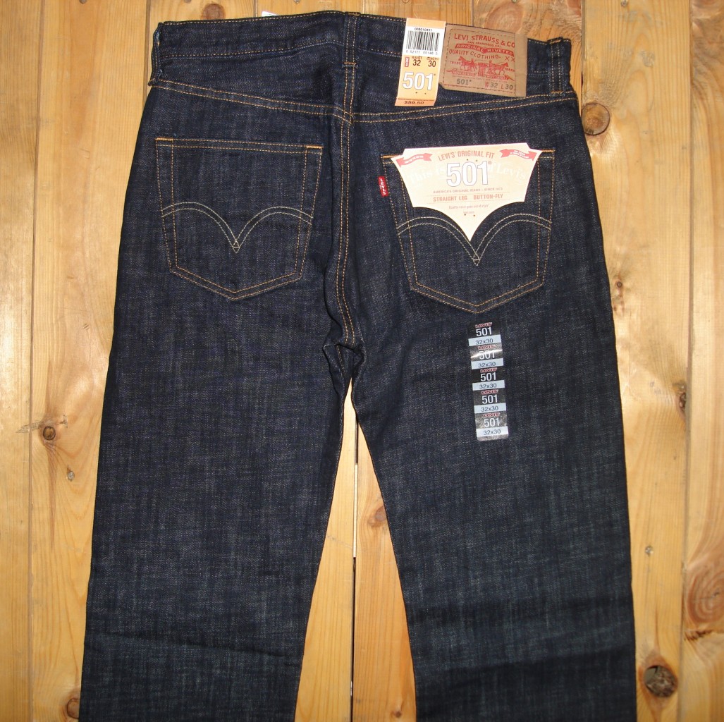 Levi's New Color 501 Original Rare Dark Rinsed Blue Jeans #0451