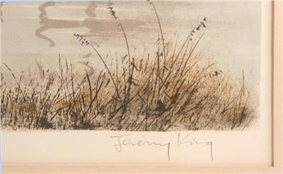 JEREMY KING CHISWICK REACH リトグラフ　額縁　絵 JEREMY KING CHISWICK REACH リトグラフ 額縁 絵
