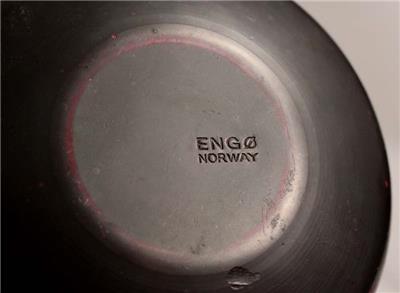 Vintage Bjorn Engo Norway Enameled Bronze Dish Mid-Century Modern