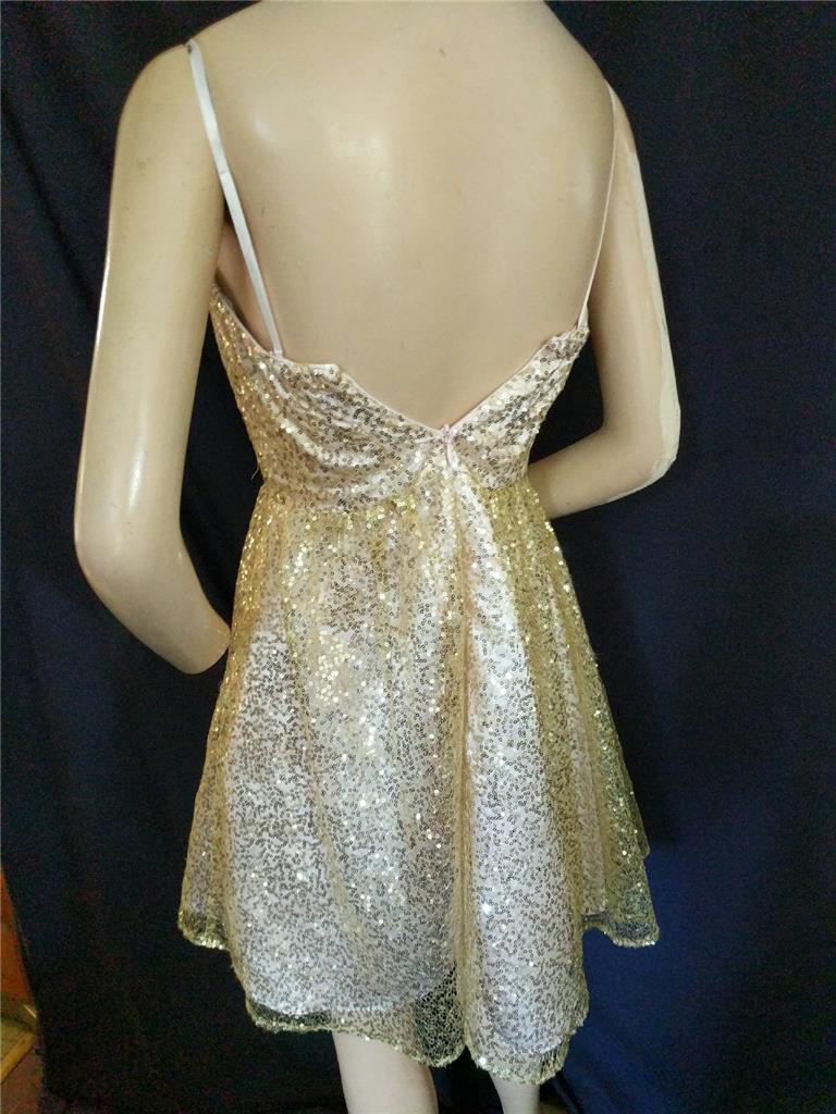 PINK & GOLD SEQUIN STRAPLESS PROM, HOMECOMING DRESS HAILEY LOGAN 32" BUST |  eBay