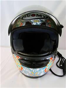 SUOMY フラワー ホワイト Mサイズ Suomy Apex Motorcycle Helmet