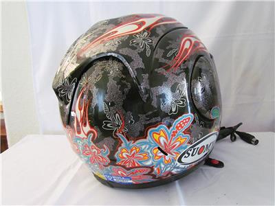 Suomy Spec 1R Extreme Flower Anthracite Motorcycle Helmet Sparkle