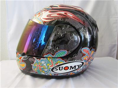 Suomy Spec 1R Extreme Flower Anthracite Motorcycle Helmet Sparkle