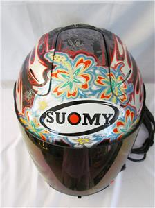 Suomy Spec 1R Extreme Flower Anthracite Motorcycle Helmet Sparkle