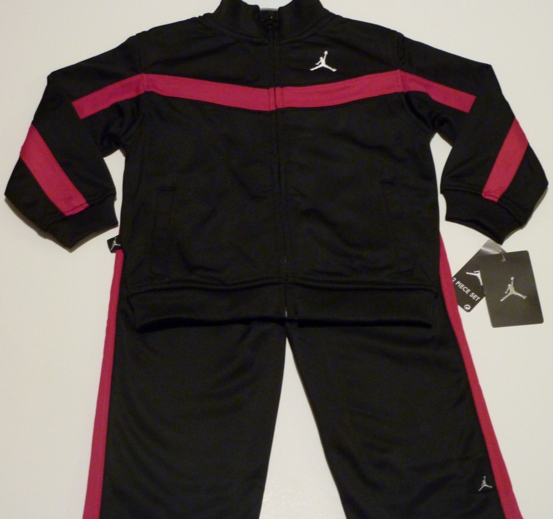 Nike Air Jordan Toddler Boys 2pc Tracksuit Black Red Sz 3T 4T | eBay