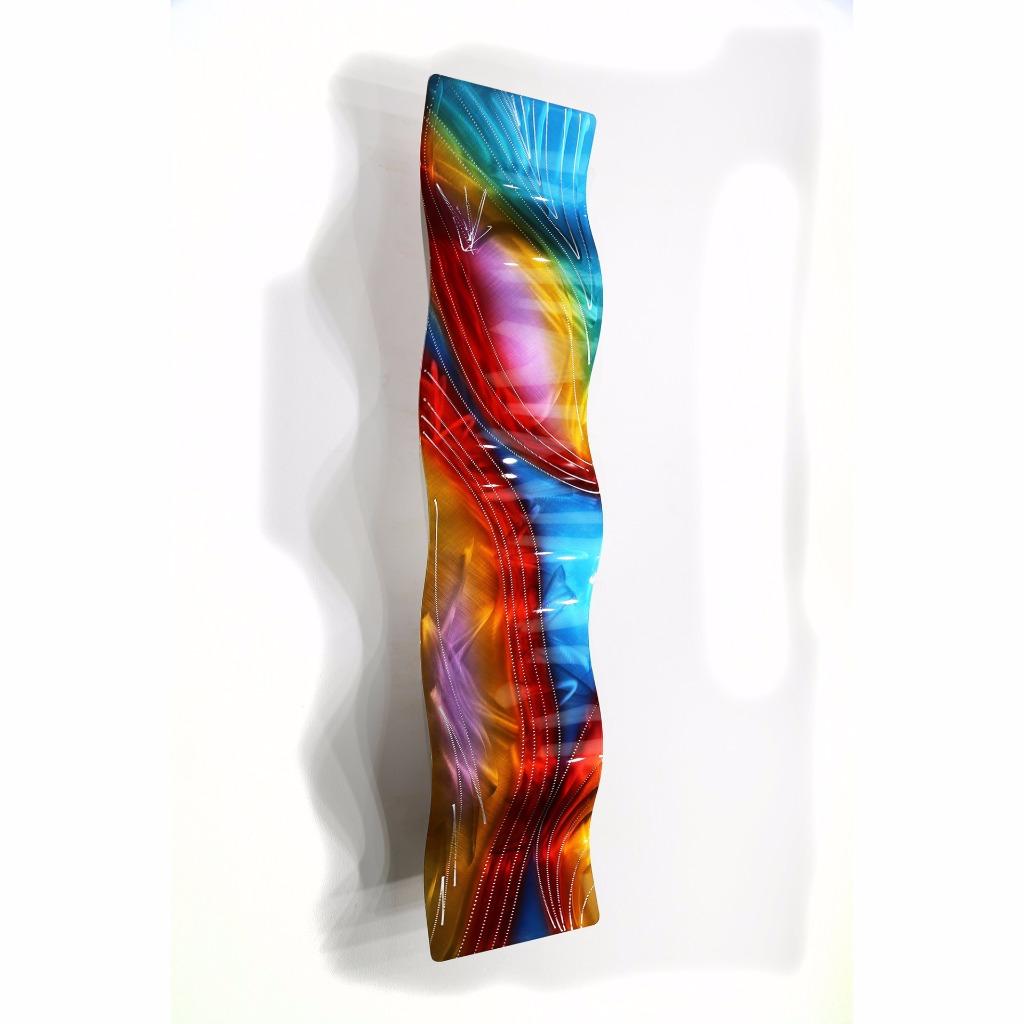 Metal Wall Art Sculpture Colorful Red Blue Purple 3d Wall ...