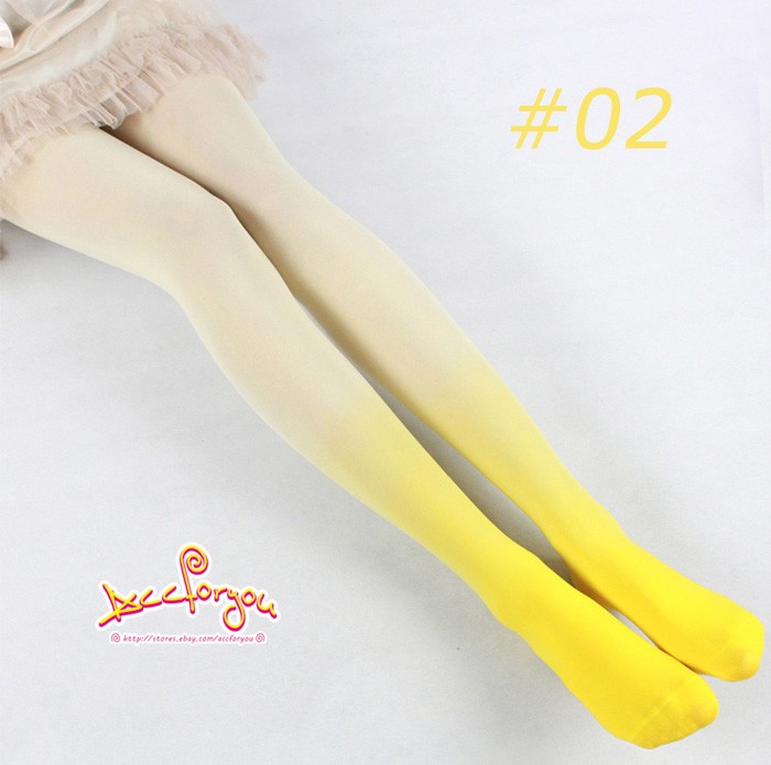 7 COLORS Women Fashion Trend Semi-Opaque Gradient Pantyhose Leggings ...