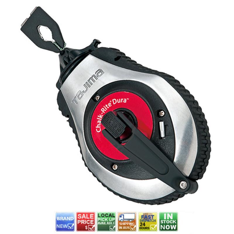 TAJIMA CR401S 30m CHALK LINE ALUMINIUM CHALKRITE DURA EXTRA BOLD SNAP