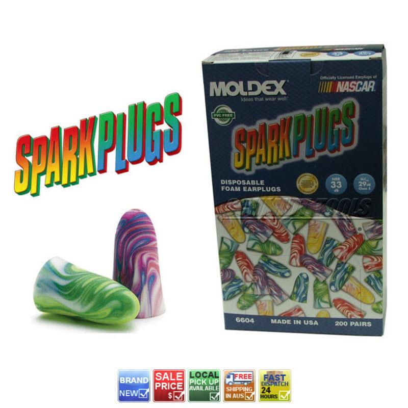 MOLDEX 6604 EAR PLUGS SPARK PLUGS 200 PAIRS DISPOSABLE FOAM EARPLUGS