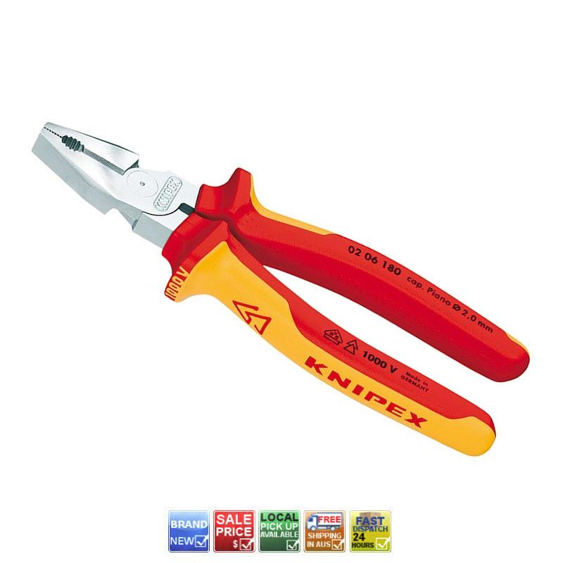 KNIPEX INSULATED 1000V ELECTRICIANS LINESMANS PLIERS VDE 7" 185mm 0206180 NEW eBay