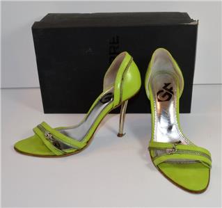lime green sandals with heels