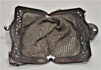 Download Vintage Circa 1920's Whiting & Davis Silver Mesh Metal Wrist Purse Evening Bag | eBay