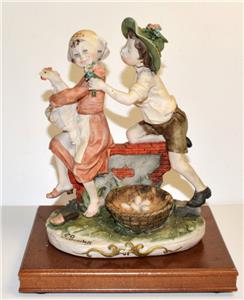 コレクション CAPODIMONTE Vtg CAPODIMONTE Italy BOY EXPRESSING HIS LOVE for GIRL 9