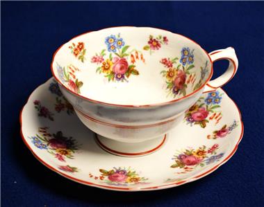 50s JACKSON GOSLING GROSVENOR Fine China FLORAL BOUQUET Pattern