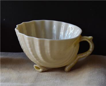 BELLEEK Fine Parian China 7th Mark Ireland NEPTUNE YELLOW Footed