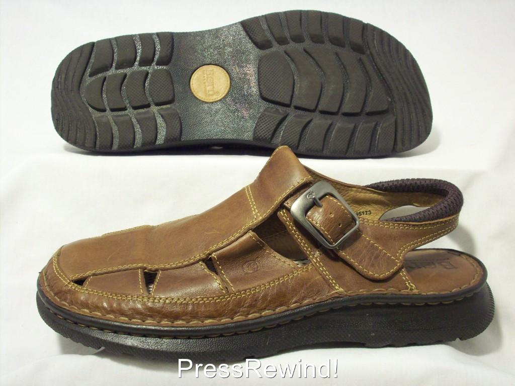 Born Brown Leather Buckle Sandals Shoes Men's 12