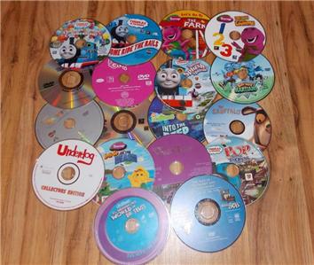 Kids Childrens Toddler DVD Lot of 18 Barney Bob the Builder Thomas The ...