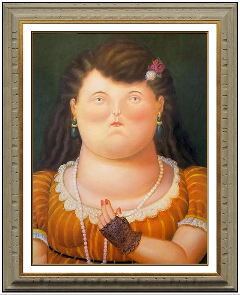 Art Oil Painting Repro Of Fernando Botero Fat Girl On Canvas 24