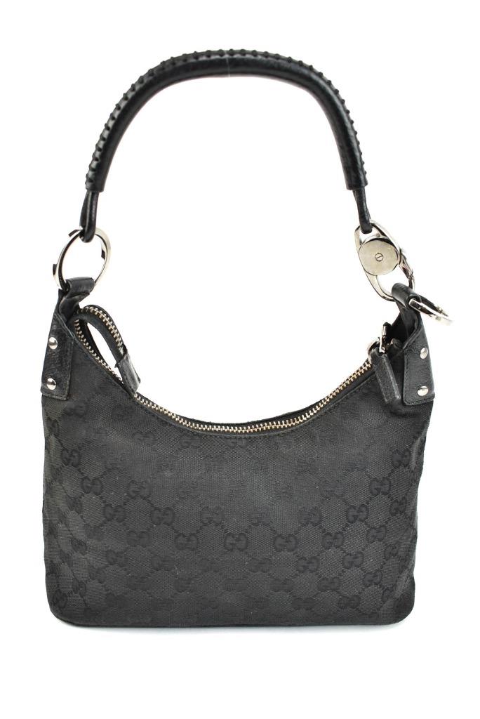 gucci black leather side bag