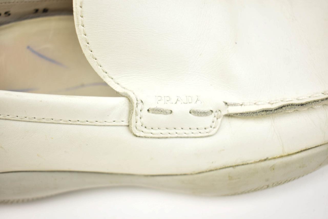 prada white loafers women