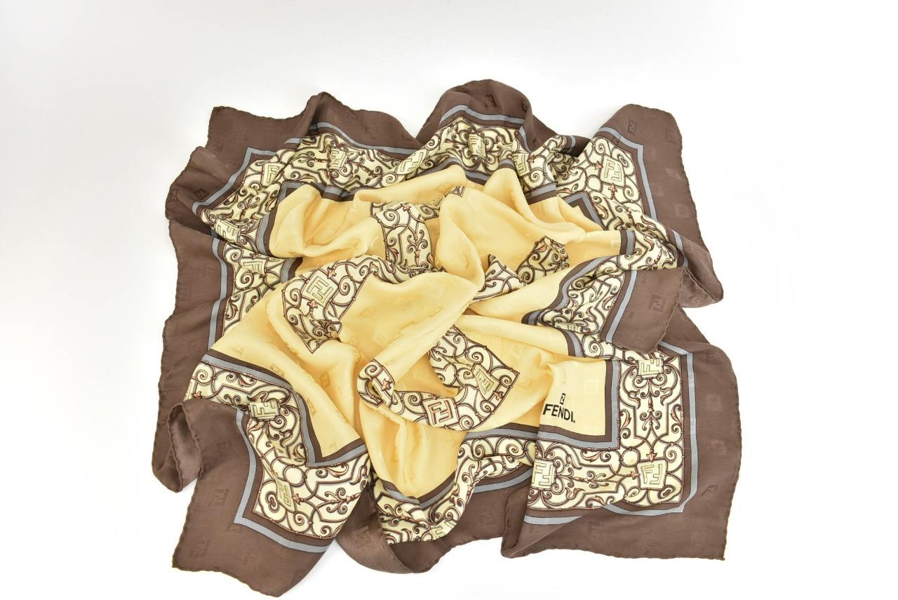 fendi foulard silk scarf