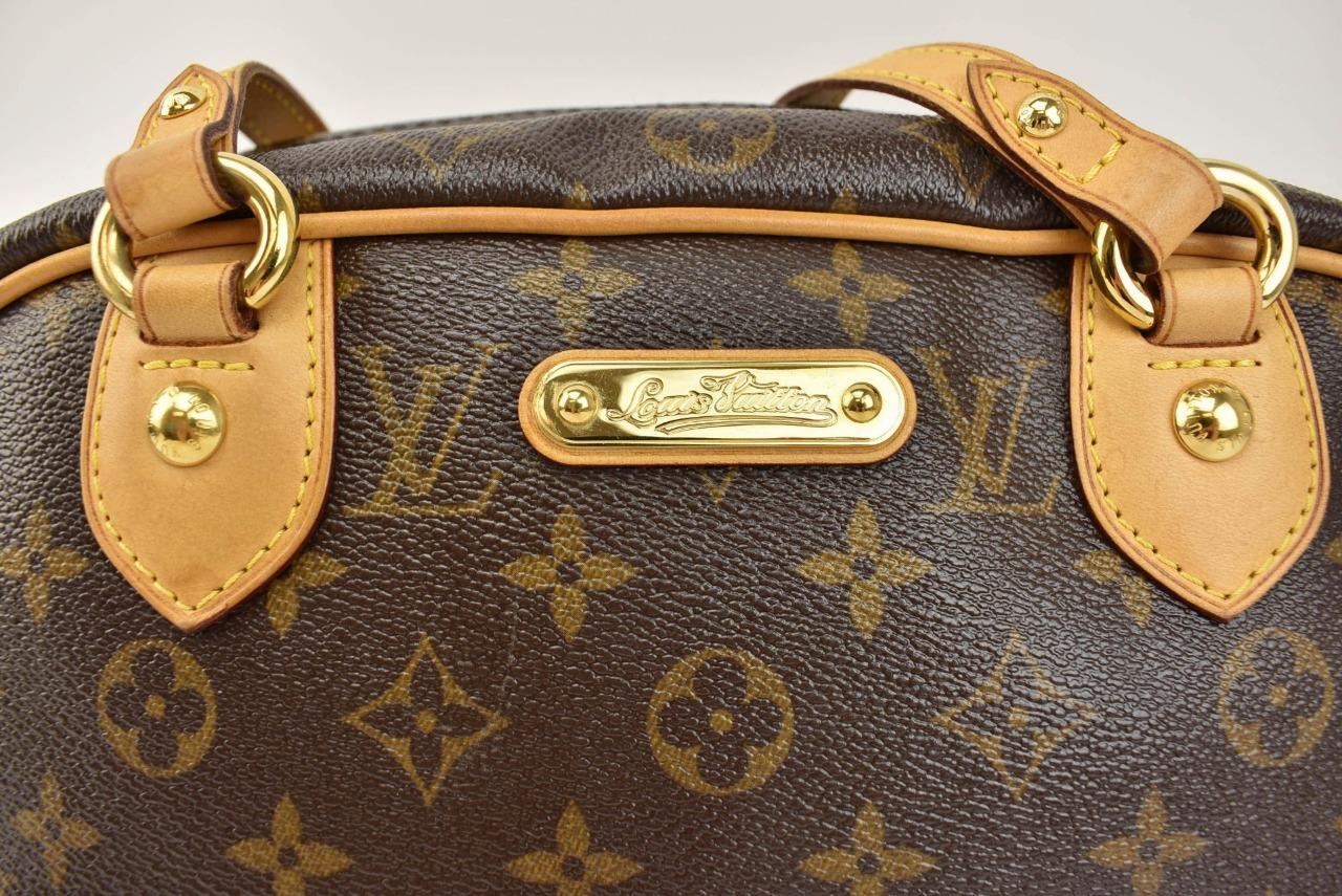 LOUIS VUITTON &quot;Montorgueil&quot;: Tan, Leather & &quot;LV&quot; Logo Medium Tote Bag (qo) | eBay
