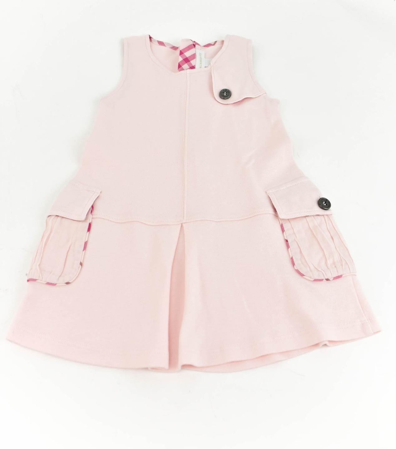 Burberry Baby Pale Pink Nova Check Sleeveless Dress Sz 12