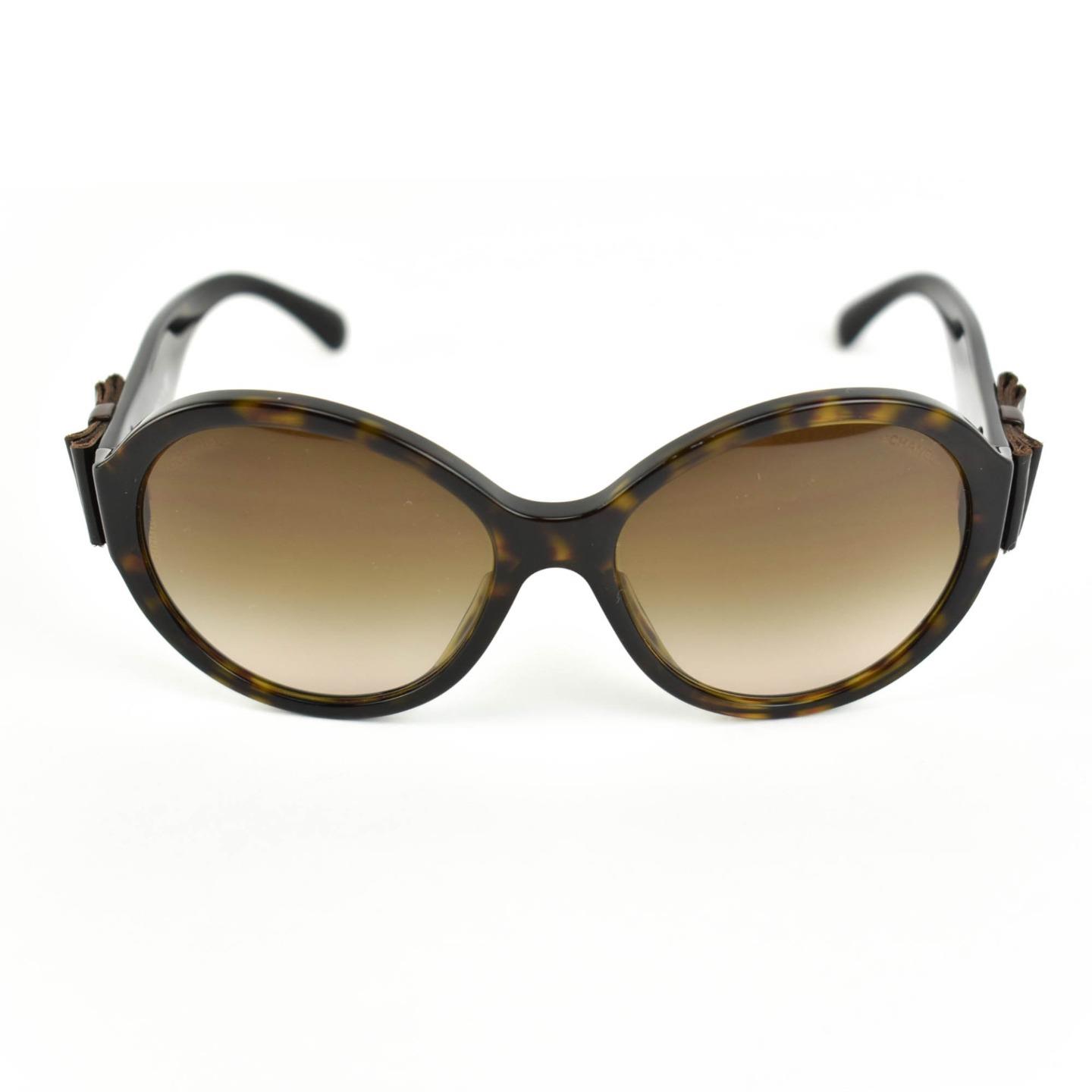 CHANEL: Tortoise Brown, Leather Bow & 