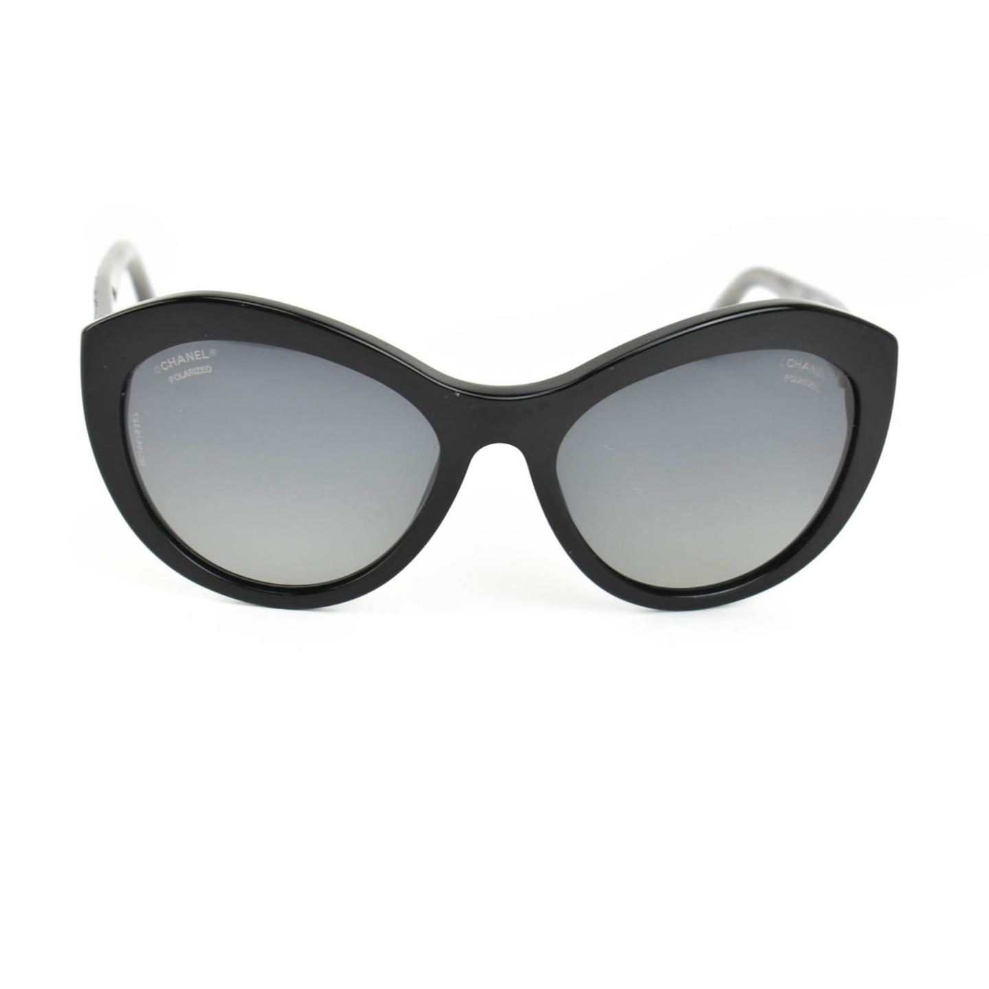 CHANEL Acetate CC Lace Effect Sunglasses 5146 Black White 94291