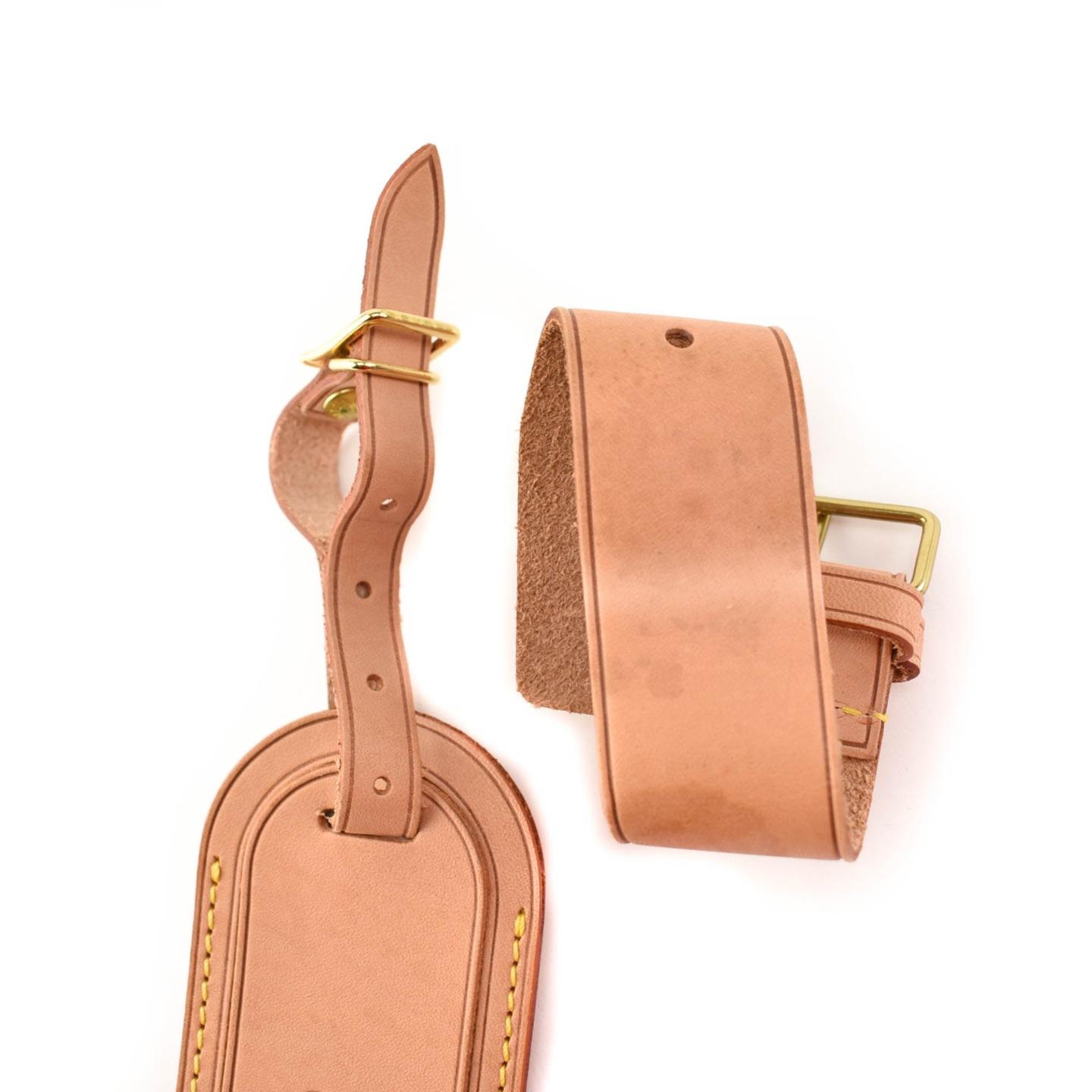 LOUIS VUITTON: Tan, Vachetta Leather Luggage Tag & Keepall Set (oo) | eBay