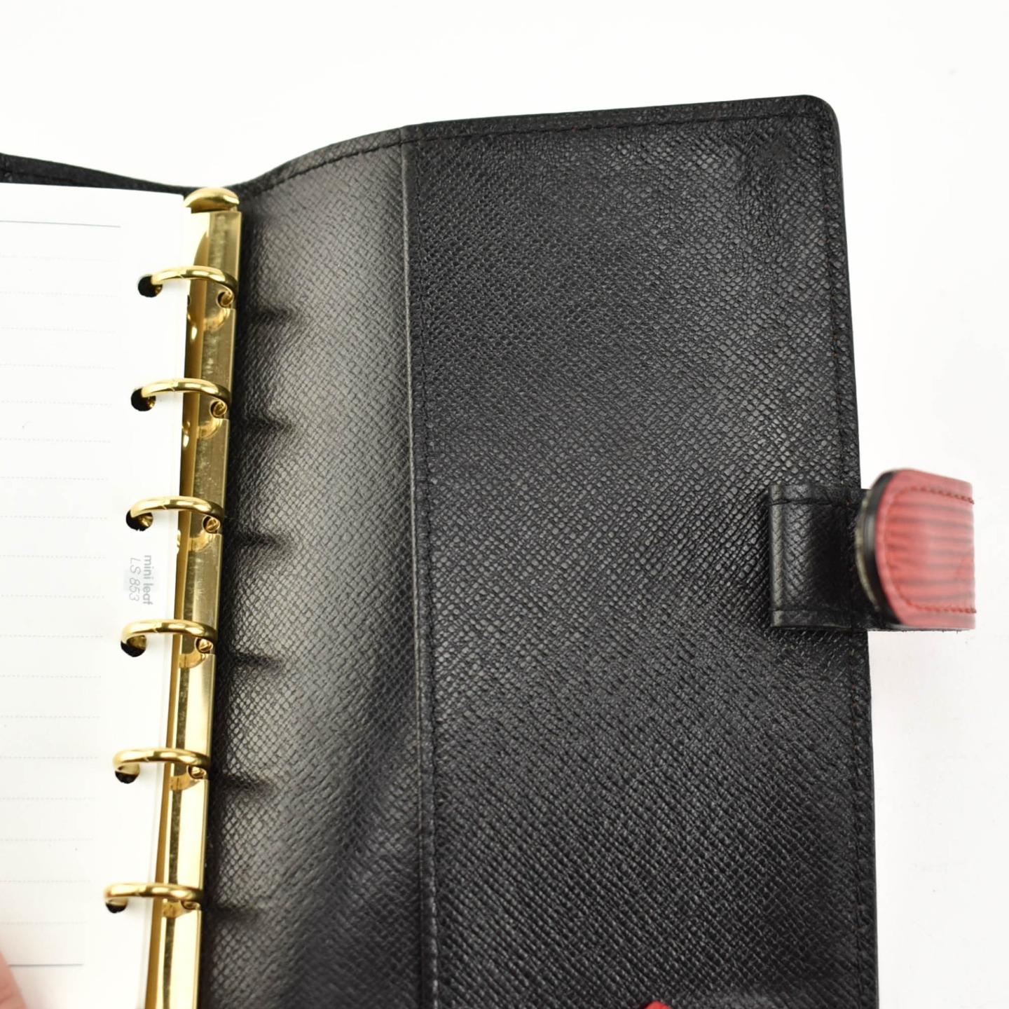 LOUIS VUITTON &quot;Epi&quot;: Red, Leather & &quot;LV&quot; Logo Folding Wallet/Agenda (tn) | eBay