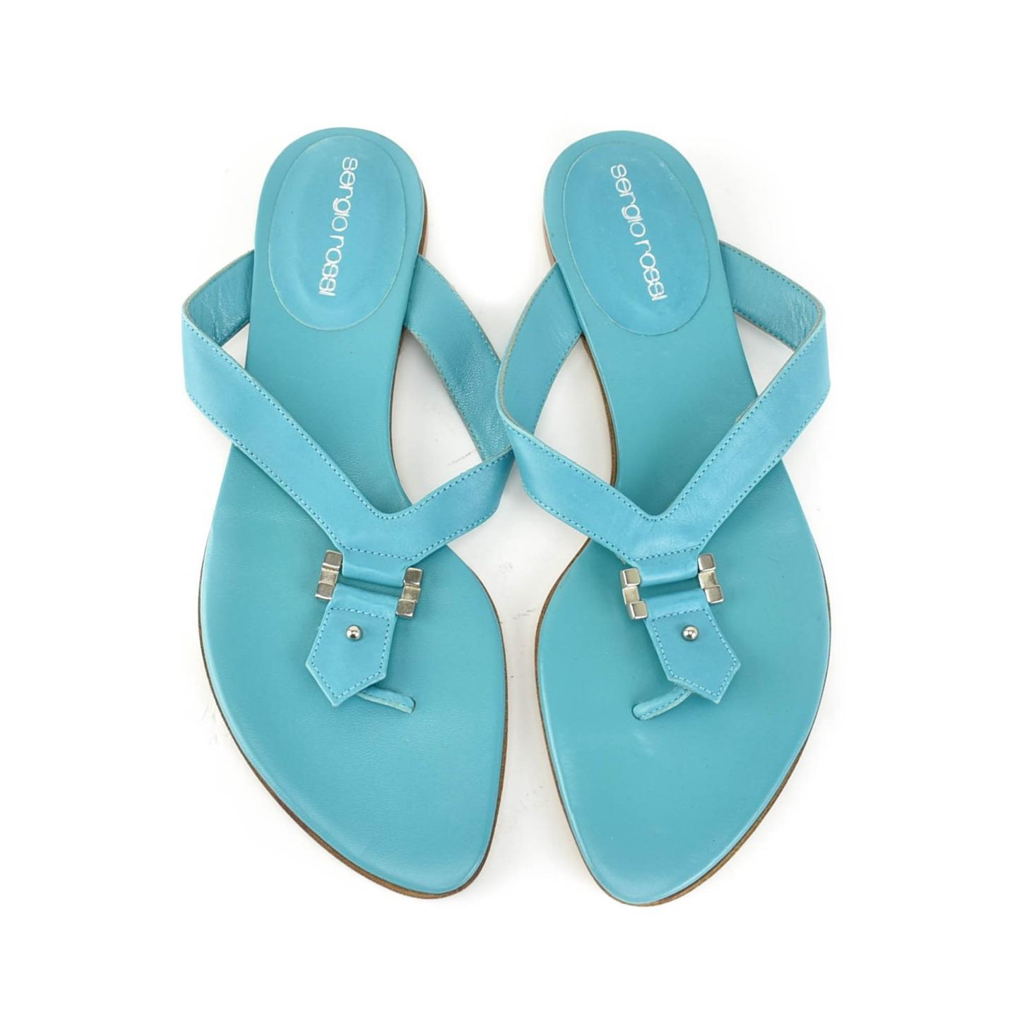turquoise flip flops sandals
