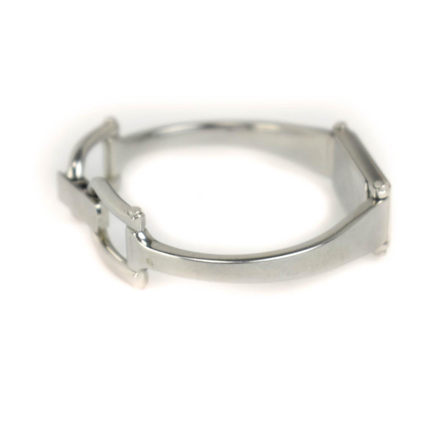GUCCI 1500L: Silver & Black Logo &quot;Horsebit&quot; Women&#39;s Quartz Watch (nw) | eBay