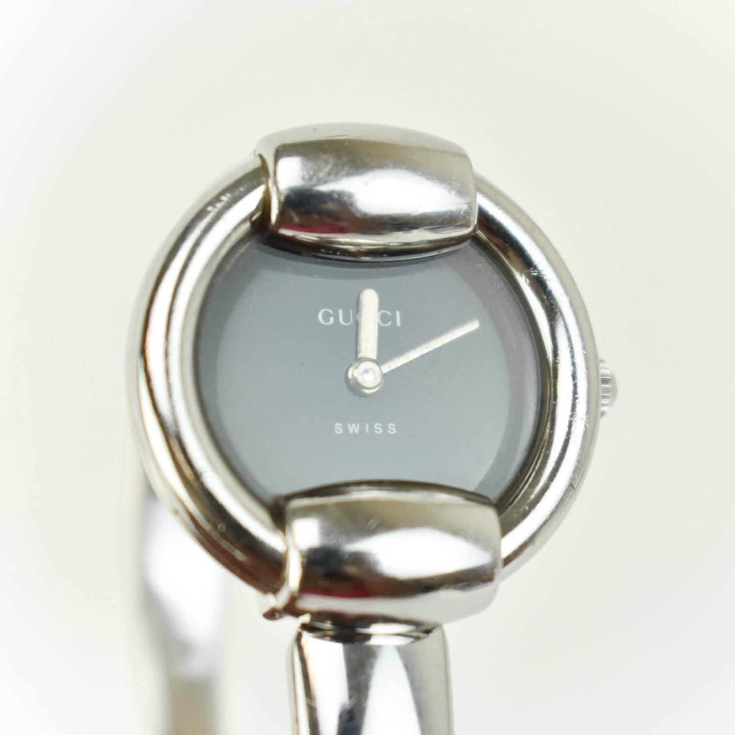 GUCCI 1400L: Silver, Stainless Steel &quot;Horsebit&quot; & Logo Women&#39;s Quartz Watch (oa) | eBay