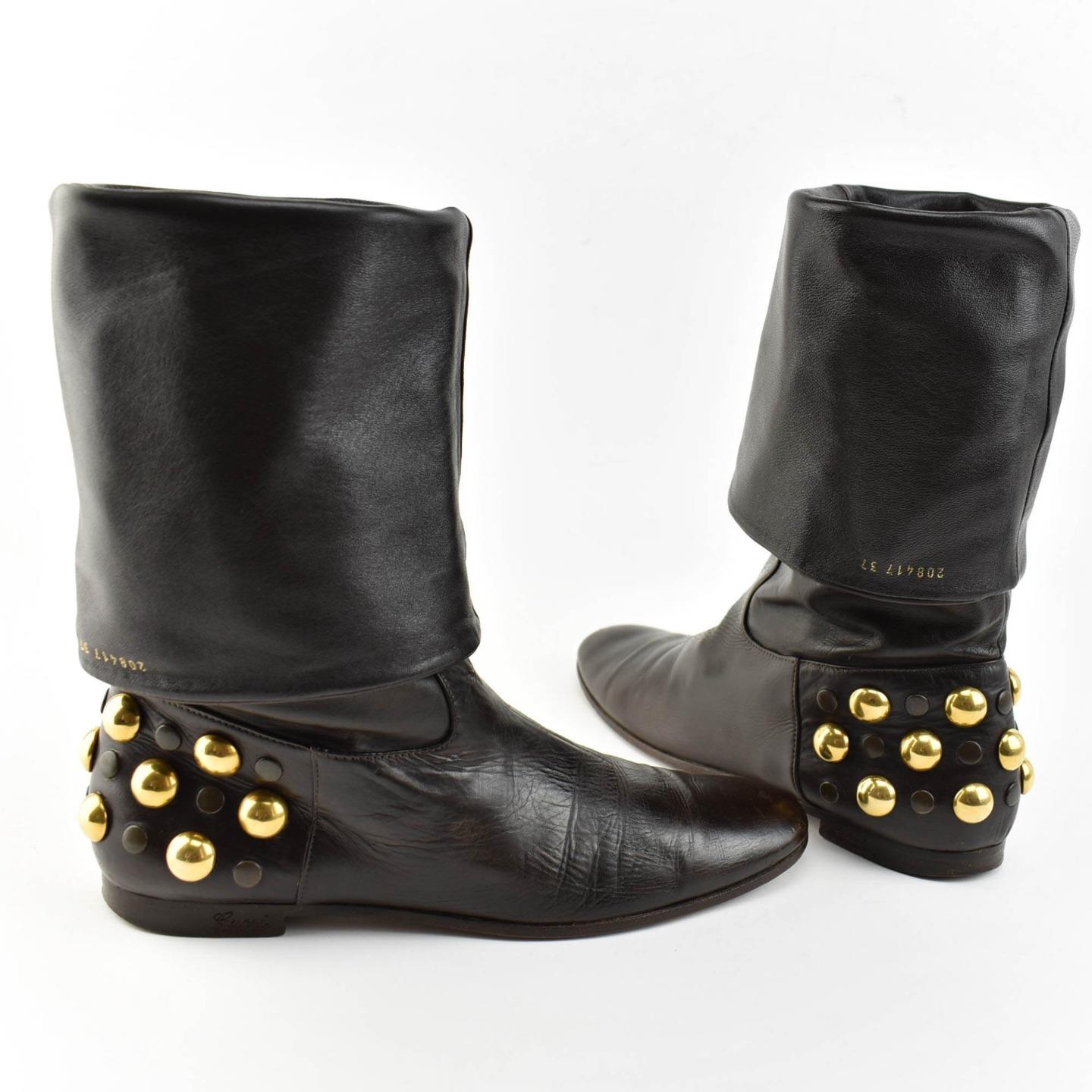 gucci gold boots