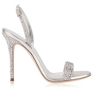 giuseppe heels silver