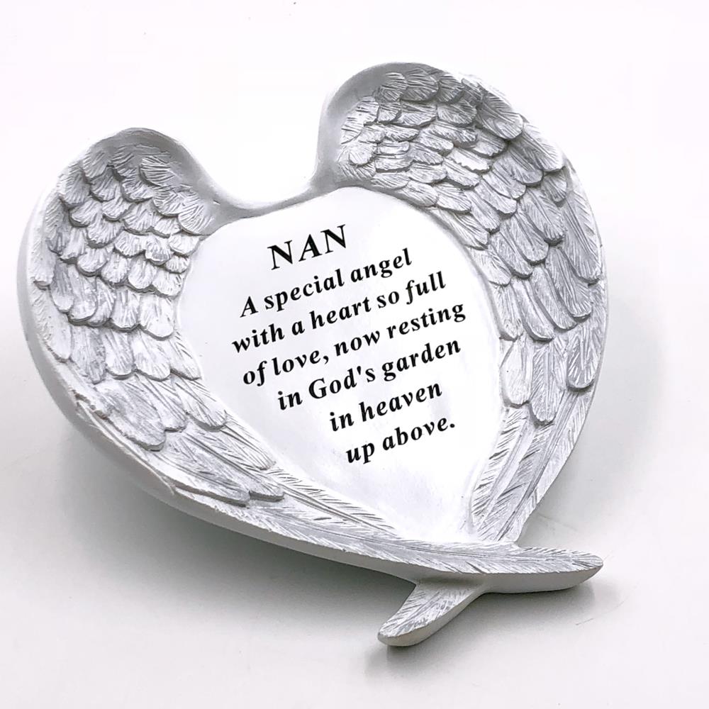 Nan Angel Wings Memorial Remembrance Graveside Plaque Df17926c