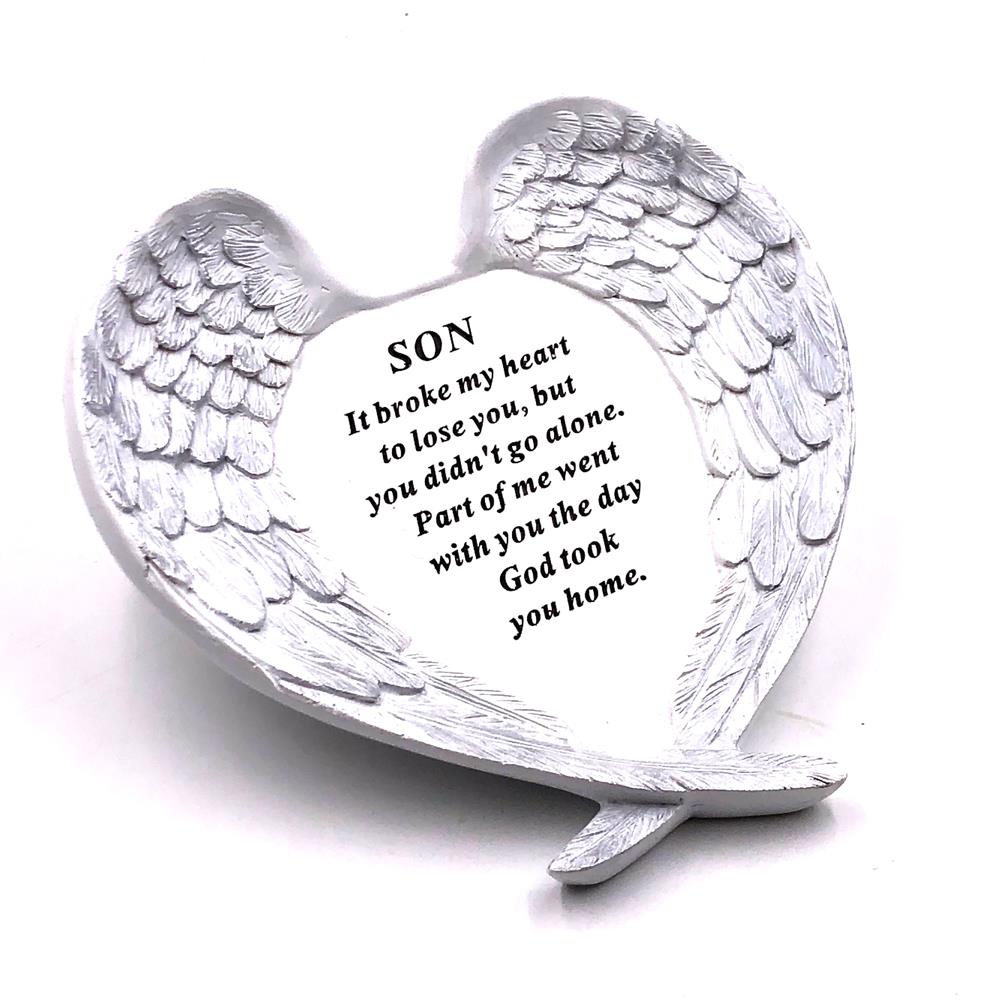 Son Angel Wings Memorial Remembrance Graveside Plaque Df17926h 5056225317848 Ebay