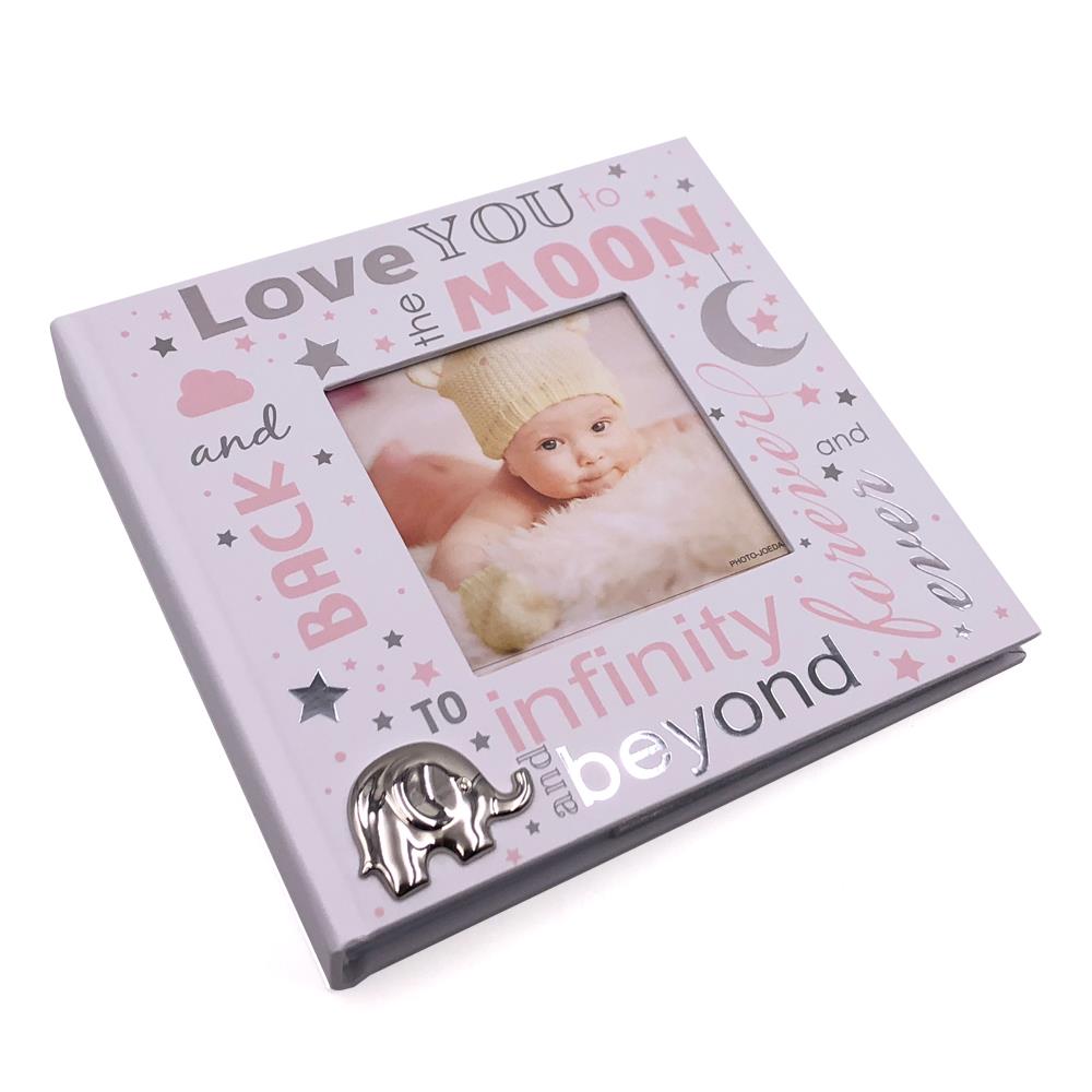 Love You To The Moon Baby Girl Photo Album Gift With Raised Elephant Ebay Love You To The Moon Baby Girl Photo Album Gift With Raised Elephant Ebay